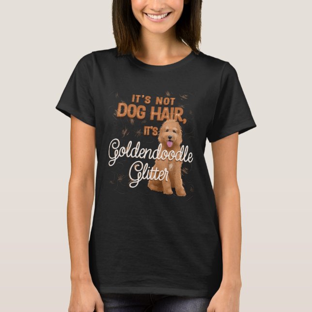 Camiseta No es pelo de perro, es Purpurina de goldendoodle (Anverso)