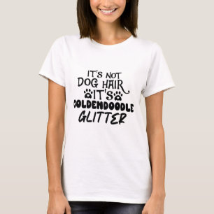 Camiseta No es pelo de perro es Purpurina de perro dorado