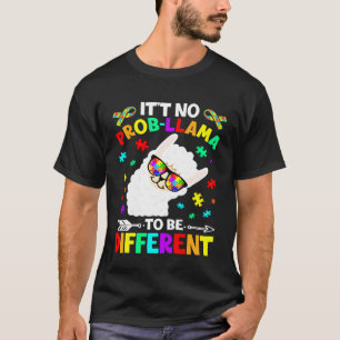 Camiseta No es problema ser diferente Llama Autismo Mujeres