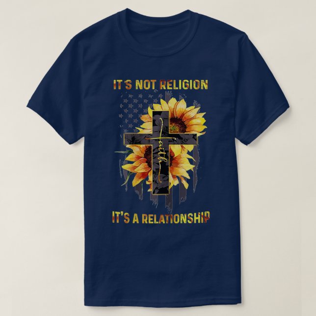 Camiseta No es religión, es una relación entre Jesu y el gi (Diseño del anverso)