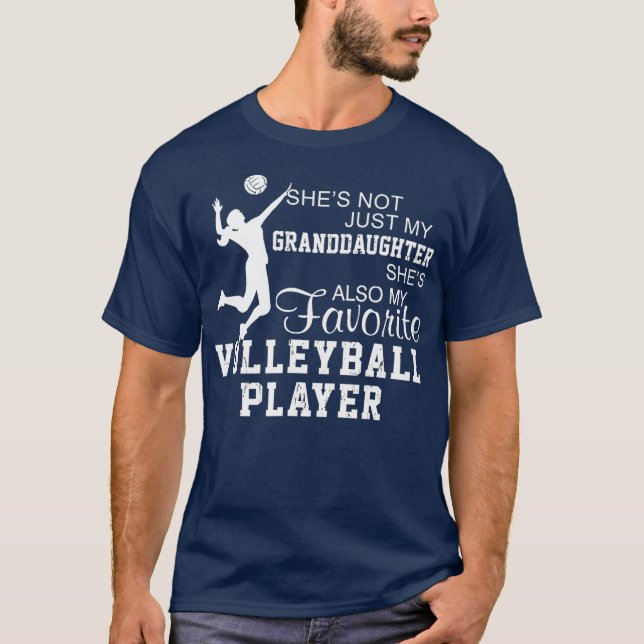 Camiseta No es sólo mi nieta que juega voleibol (Anverso)