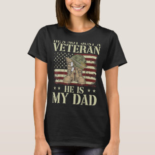 Camiseta No es solo un veterano, es mi papá, un veterano.