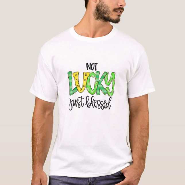 Camiseta No Es Suerte Simplemente Bendecido Con El Zapato D (Anverso)