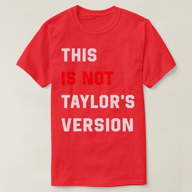 Camiseta No Es Taylors Versión TShirt 6 (Diseño del anverso)