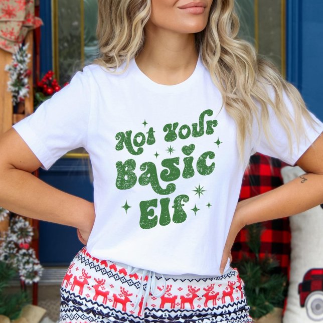 Camiseta No Es Tu Navidad Elfa Básica (Subido por el creador)
