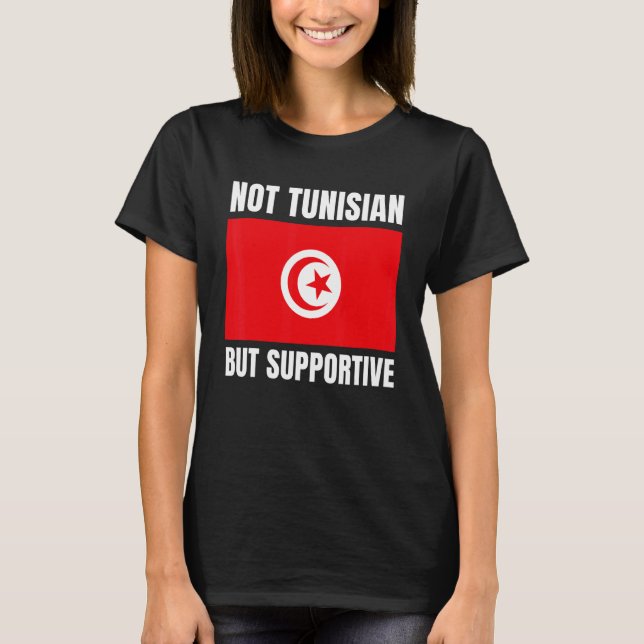 Camiseta No es tunecino sino solidario apoyo a la bandera t (Anverso)