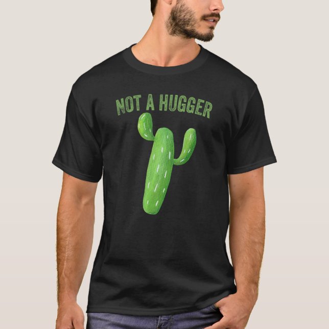 Camiseta No es un abrazador   Cactus (Anverso)