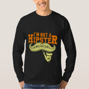 Camiseta No es un bigote con bigote fumador de pipa Hippies