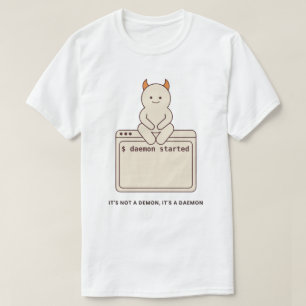 Camiseta No es un demonio es un Daemon Divertido Linux Blan