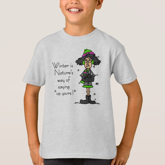 Camiseta No es un fanático del invierno (Anverso)