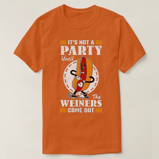 Camiseta No es un Fiesta hasta que salga el vienés, barbaco (Diseño del anverso)