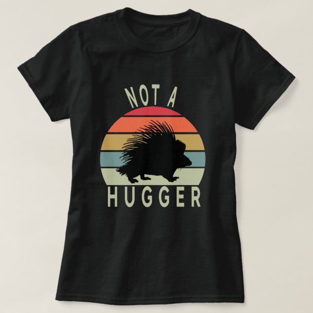 Camiseta No es un Hugger, Introvertido, Distancia Social Te (Diseño del anverso)