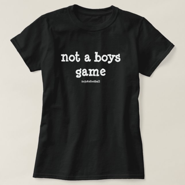 Camiseta No es un juego de niños negrita (Diseño del anverso)