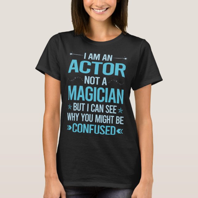 Camiseta No es un mago - actor (Anverso)