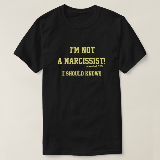 Camiseta No es un narcisista (Diseño del anverso)