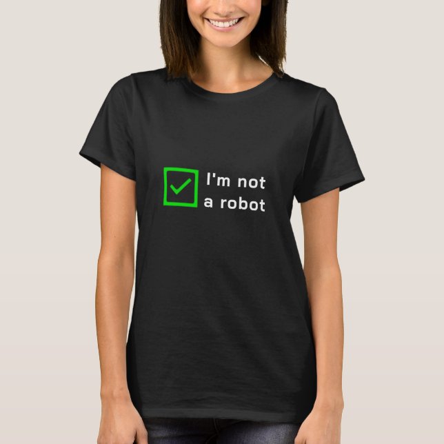 Camiseta No es un robot - verde (oscuro) (Anverso)