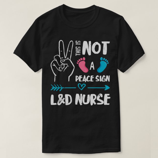 Camiseta No es un signo de paz enfermero de enfermería y pa (Diseño del anverso)