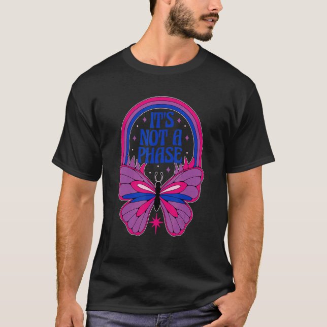 Camiseta No es una fase bisexual Bi Lgbt, orgullo bisexual  (Anverso)