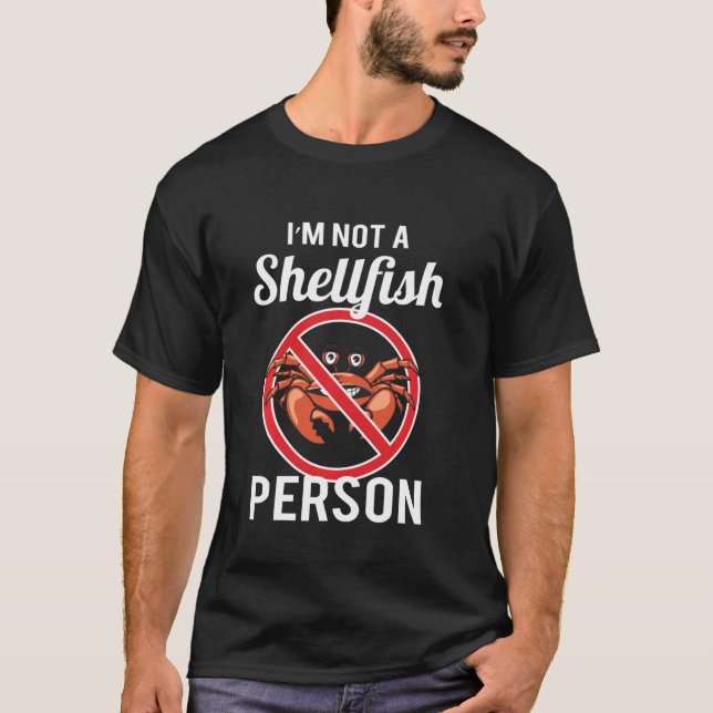Camiseta No es una persona con peces de concha. (Anverso)
