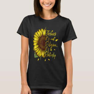 Camiseta No es una religión es una relación girasol