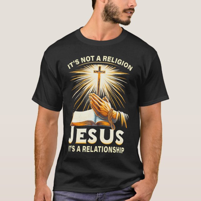 Camiseta No es una religión Jesús, es una relación (Anverso)