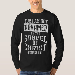 Camiseta No es una vergüenza la Biblia del Evangelio Verso