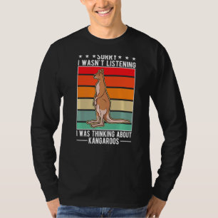 Camiseta No escuchaba que pensaba en los canguros