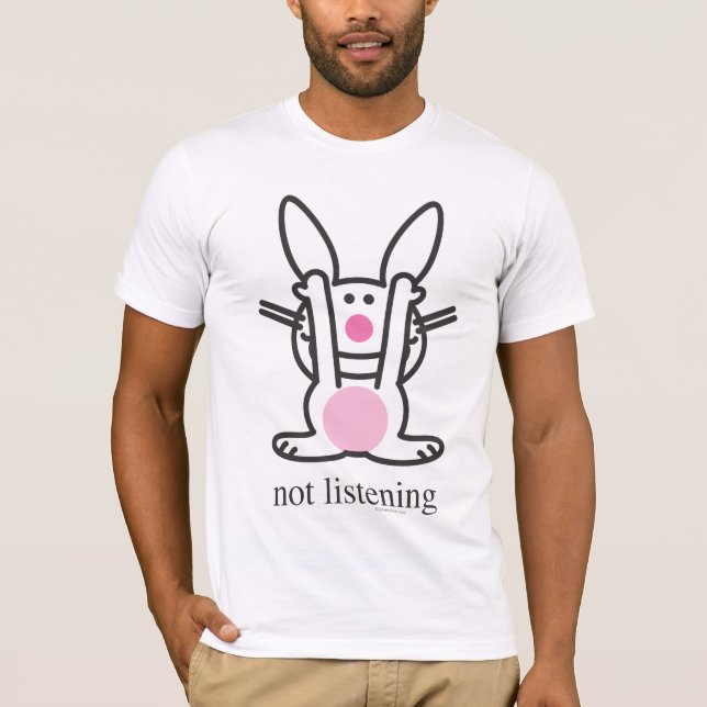 Camiseta No escuchando (Anverso)