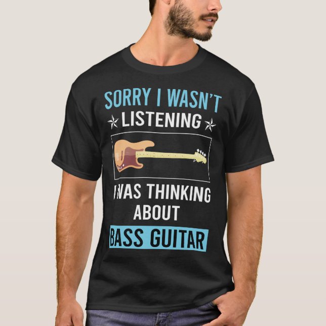 Camiseta No escuchar a un guitarrista bajo (Anverso)