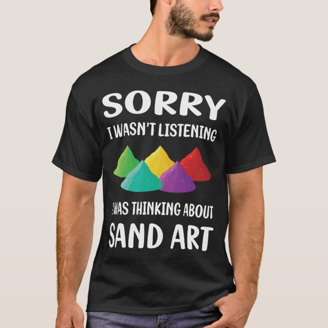 Camiseta No escuchar arte de arena (Anverso)