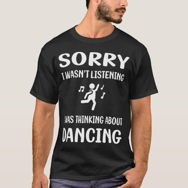Camiseta No escuchar bailarina de baile (Anverso)