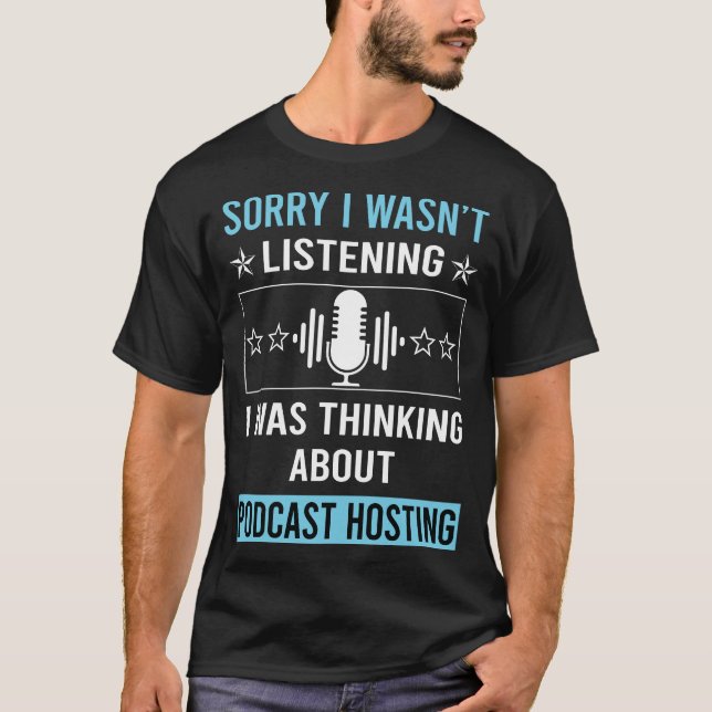 Camiseta No escuchar el hospedaje de podcast (Anverso)