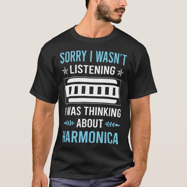 Camiseta No escuchar el órgano de la boca de Harmonica (Anverso)