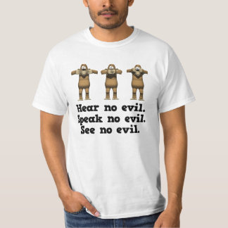 Camiseta No escuchar monos malvados