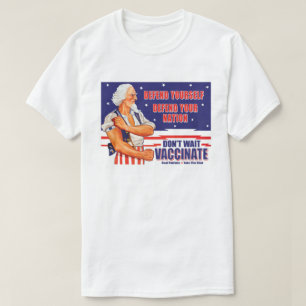 Camiseta No Esperes Vacunar Tío Sam Retro Toma La Inyección