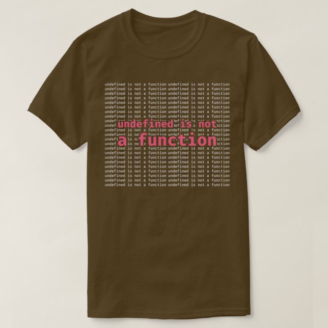 Camiseta No está definido como un programador JavaScript de (Diseño del anverso)