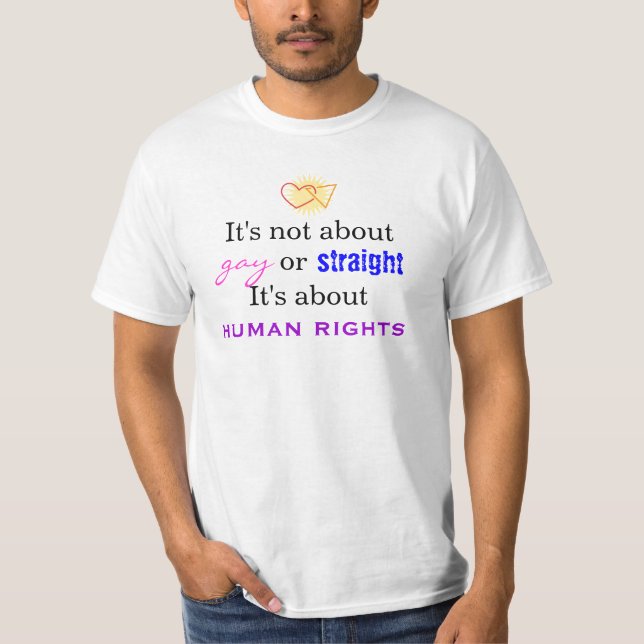 Camiseta No está sobre gay o derecho (Anverso)