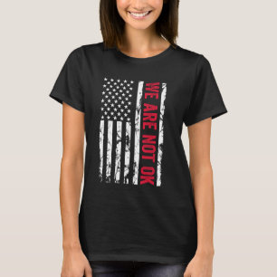 Camiseta No Estamos De Acuerdo Al Revés De La Bandera Estad