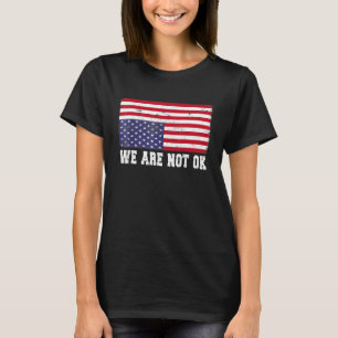 Camiseta No Estamos De Acuerdo Bandera Estadounidense Al re
