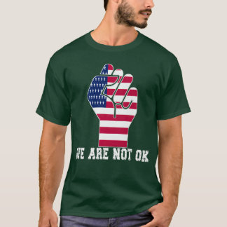 Camiseta No Estamos De Acuerdo Bandera Estadounidense Al re