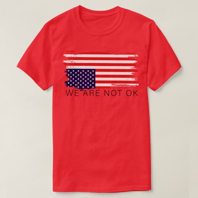 Camiseta No Estamos De Acuerdo Invertir La Bandera Estadoun (Diseño del anverso)