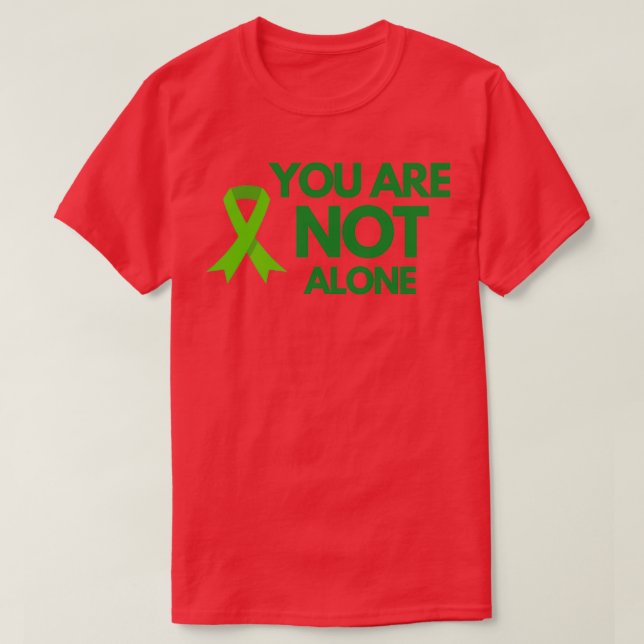 Camiseta No estás solo, usamos la salud mental verde (Diseño del anverso)