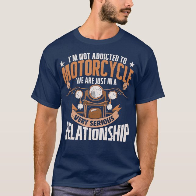 Camiseta No Estoy Adicto Al Motociclista (Anverso)