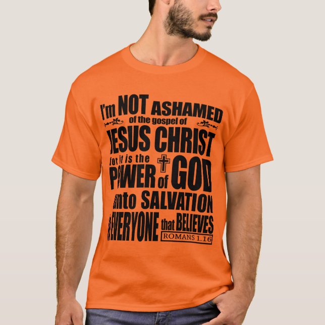 Camiseta No estoy avergonzado del evangelio (Anverso)