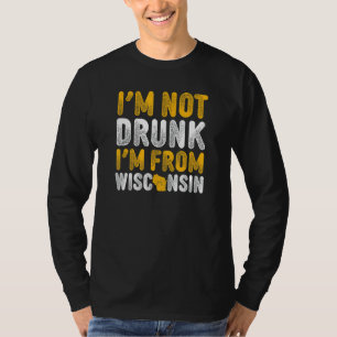 Camiseta No estoy borracho Soy de los deportes de Wisconsin