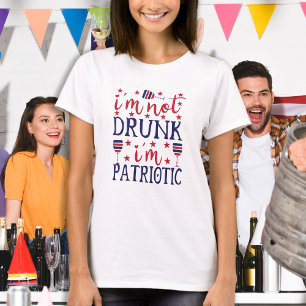 Camiseta No estoy borracho Soy Patriótico Wine Lover 4 de J