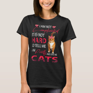Camiseta No estoy complicada, soy Bonito y me doy gatos