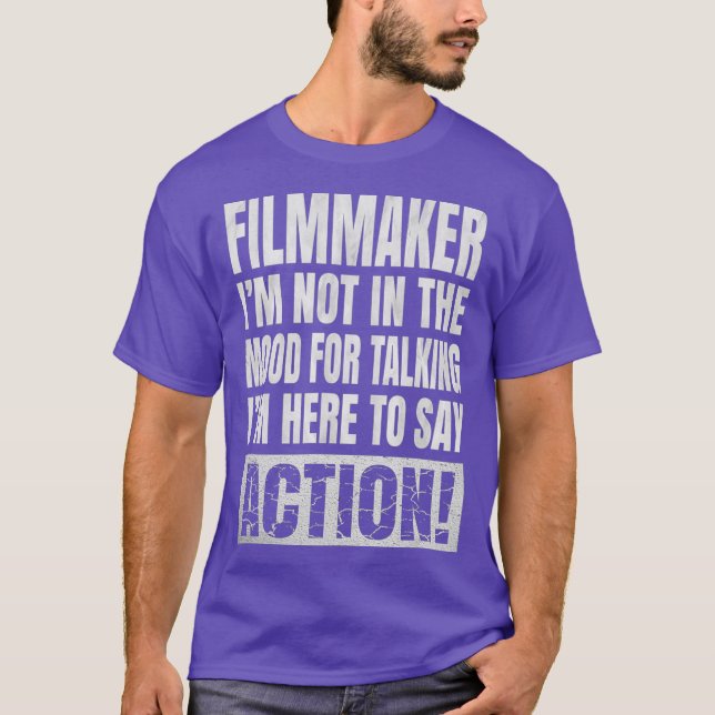 Camiseta No Estoy De Ánimo De Hablar - Cineasta Funny (Anverso)