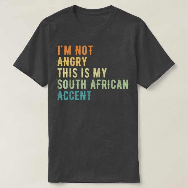 Camiseta No estoy enfadado, este es mi país africano de ace (Diseño del anverso)
