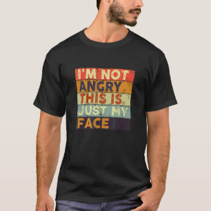 Camiseta No estoy enfadado, esto es sólo mi cara de retro v